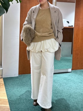 「アイテム（ピーコート）」を使った、bynamuさん（レディース・168cm）の秋コーディネート