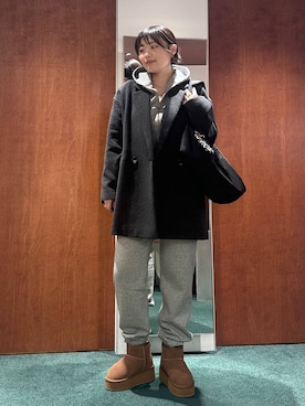 「アイテム（ピーコート）」を使った、bynamuさん（レディース・168cm・20代）の秋コーディネート