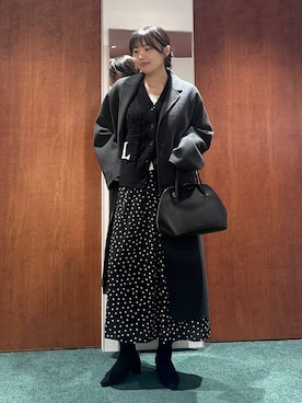 「アイテム（チェスターコート）」を使った、bynamuさん（レディース・168cm）の秋コーディネート