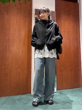 「BARNYARDSTORM（バンヤードストーム）のアイテム（パンツ）」を使った、bynamuさん（レディース・168cm）の春コーディネート