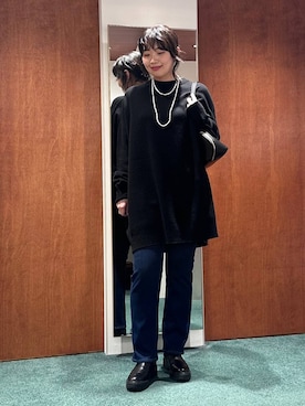 「体型カバー」｜「アイテム（アクセサリー）」を使った、bynamuさん（レディース・168cm）の冬コーディネート