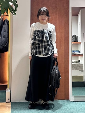 「アイテム（バックパック/リュック）」を使った、bynamuさん（レディース・168cm・20代）の冬コーディネート