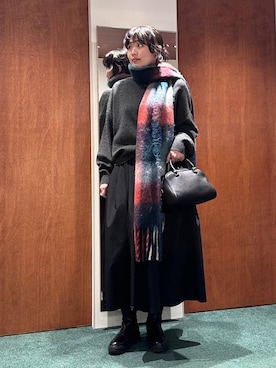 「アイテム（チェスターコート）」を使った、bynamuさん（レディース・168cm・20代）の冬コーディネート