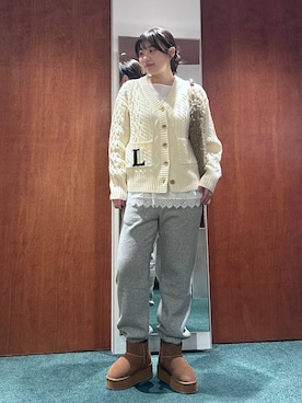 「アイテム（スウェットパンツ）」を使った、bynamuさん（レディース・168cm）の秋コーディネート