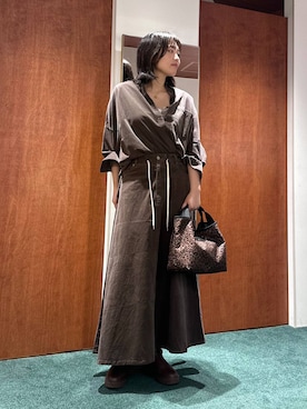 「アイテム（スカート）」を使った、bynamuさん（レディース・168cm・20代）の秋コーディネート