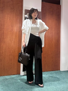 「アイテム（スラックス）」を使った、bynamuさん（レディース・168cm・20代）の夏コーディネート
