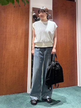 「CONTROL FREAK / CTFK（コントロールフリーク）のアイテム」を使った、bynamuさん（レディース・168cm）の春コーディネート