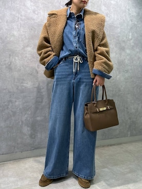 「アイテム（ピーコート）」を使った、bynamuさん（レディース・168cm・20代）の秋コーディネート