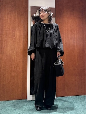 「BARNYARDSTORM（バンヤードストーム）のBARNYARDSTORM / スリムチェーンロングラリエット（ネックレス、シルバー系）」を使った、bynamuさん（レディース）の春コーディネート