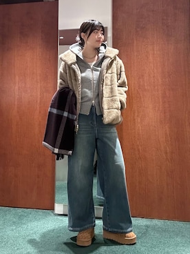 「アイテム（スリッポン）」を使った、bynamuさん（レディース・168cm・20代）の秋コーディネート