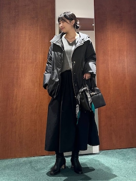 「アイテム（ダウンジャケット/コート）」を使った、bynamuさん（レディース・168cm・20代）の秋コーディネート