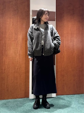 「BARNYARDSTORM（バンヤードストーム）のBARNYARDSTORM / ハイブリッドストレッチブーツ（ブーツ）」を使った、bynamuさん（レディース・168cm・20代）の秋コーディネート