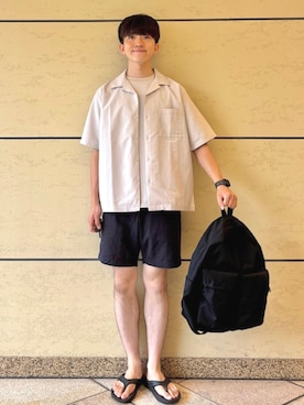 「ショーツ」｜金澤さん（メンズ・178cm）の秋コーディネート