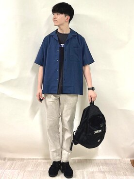 「SHIPS（シップス）のアイテム」を使った、金澤さん（メンズ・178cm）の夏コーディネート