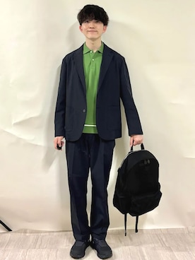 「LACOSTE（ラコステ）のアイテム（ポロシャツ）」を使った、金澤さん（メンズ・178cm）の夏コーディネート