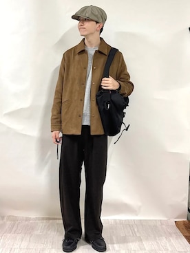 「SHIPS（シップス）のアイテム」を使った、金澤さん（メンズ・178cm）の秋コーディネート