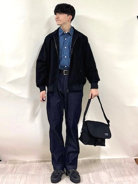 「SHIPS（シップス）のアイテム」を使った、金澤さん（メンズ・178cm）の秋コーディネート