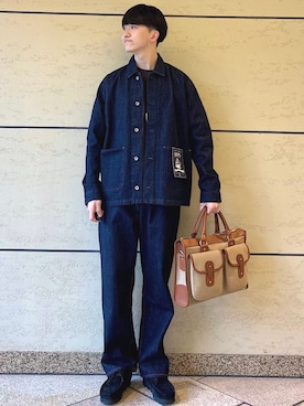 「SHIPS（シップス）のアイテム（ジャケット/アウター）」を使った、金澤さん（メンズ・178cm）の春コーディネート