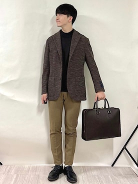 「ビジネスカジュアル」｜金澤さん（メンズ・178cm）の秋コーディネート