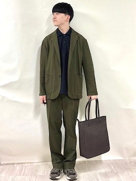 「SHIPS（シップス）のアイテム（パンツ）」を使った、金澤さん（メンズ・178cm）の春コーディネート