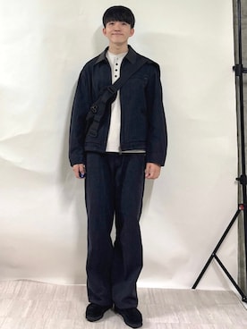 「SHIPS（シップス）のアイテム」を使った、金澤さん（メンズ・178cm）の秋コーディネート