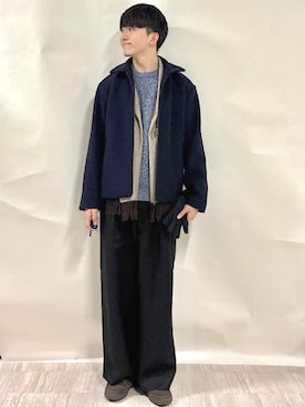 「SHIPS」｜金澤さん（メンズ・178cm）の冬コーディネート