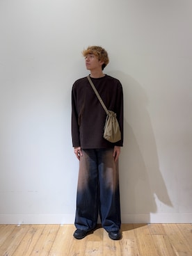 「アイテム（ショルダーバッグ）」を使った、ryotaさん（メンズ・180cm・30代）の秋コーディネート