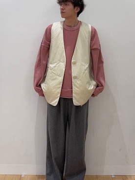 「アイテム（ダウンベスト）」を使った、sopryota1104さん（メンズ・180cm）の秋コーディネート
