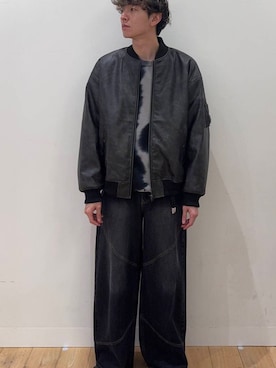 「アイテム（MA-1）」を使った、sopryota1104さん（メンズ・180cm）の秋コーディネート