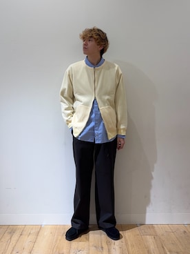 「SENSE OF PLACE by URBAN RESEARCH（センスオブプレイスバイアーバンリサーチ）のコンフォートピーチブロードシャツ（シャツ/ブラウス）」を使った、ryotaさん（メンズ・180cm）の秋コーディネート