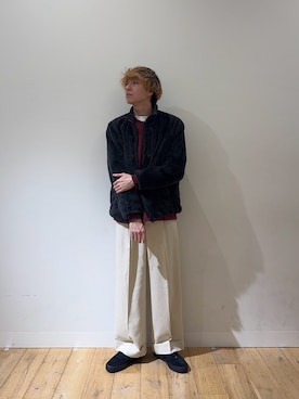 「アイテム（スラックス）」を使った、ryotaさん（メンズ・180cm・20代）の秋コーディネート