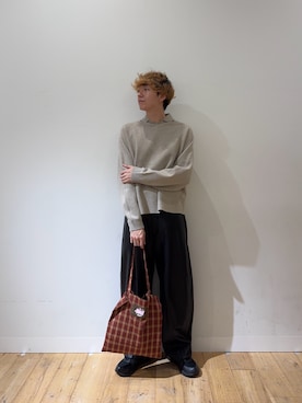 「アイテム（トートバッグ）」を使った、ryotaさん（メンズ・180cm・30代）の秋コーディネート