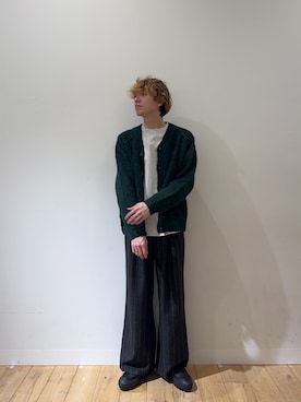 「アイテム（カーディガン/ボレロ）」を使った、ryotaさん（メンズ・180cm）の秋コーディネート