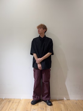 「カーゴパンツ」｜sopryota1104さん（メンズ・180cm・30代）の秋コーディネート