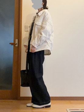 「MANOF（マノフ）のアイテム」を使った、Ninaさん（レディース・167cm）の春コーディネート