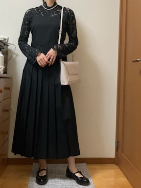 「アイテム（ワンピース/ドレス）」を使った、Ninaさん（レディース・167cm）の秋コーディネート