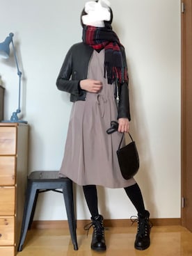 「Palanco（パランコ）のアイテム」を使った、Ninaさん（レディース・167cm）の冬コーディネート