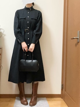 「アイテム（ワンピース/ドレス）」を使った、Ninaさん（レディース・167cm）の秋コーディネート