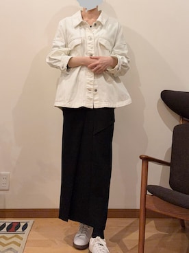 「MANOF（マノフ）のアイテム」を使った、Ninaさん（レディース・167cm）の春コーディネート