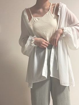 「onetome（ワントゥーミー）のアイテム」を使った、たべこさん（レディース・156cm）の春コーディネート