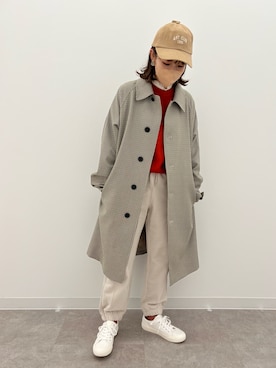 「スウエットパンツ」｜「アイテム（キャップ）」を使った、konitanikoさん（レディース・158cm）の冬コーディネート