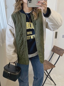 「URBAN RESEARCH Sonny Label（アーバンリサーチサニーレーベル）のアイテム（ブルゾン）」を使った、nonさん（レディース・163cm）の冬コーディネート