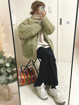 「Starting Over（スターティングオーバー）のアイテム（ノーカラージャケット）」を使った、nonさん（レディース・163cm）の秋コーディネート