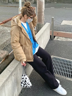 「URBAN RESEARCH Sonny Label（アーバンリサーチサニーレーベル）のアイテム（ダウンジャケット/コート）」を使った、nonさん（レディース・163cm）の冬コーディネート