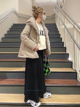 「URBAN RESEARCH Sonny Label（アーバンリサーチサニーレーベル）のアイテム（ダウンジャケット/コート）」を使った、nonさん（レディース・163cm）の冬コーディネート