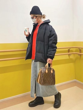 「Starting Over（スターティングオーバー）のアイテム（ダウンジャケット/コート）」を使った、nonさん（レディース・163cm）の冬コーディネート