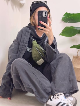 「アイテム（デニムジャケット）」を使った、nonさん（レディース・164cm）の秋コーディネート