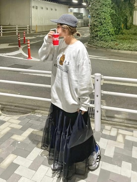 「INTERPLAY（インタープレイ）のアイテム」を使った、nonさん（レディース・163cm）の秋コーディネート