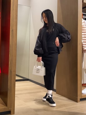 「ボンバージャケット」｜yokoさん（レディース・162cm）の春コーディネート