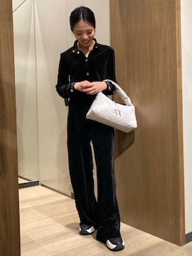 「アイテム（パンツドレス）」を使った、yokoさん（レディース・162cm）の冬コーディネート